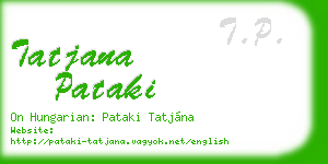 tatjana pataki business card